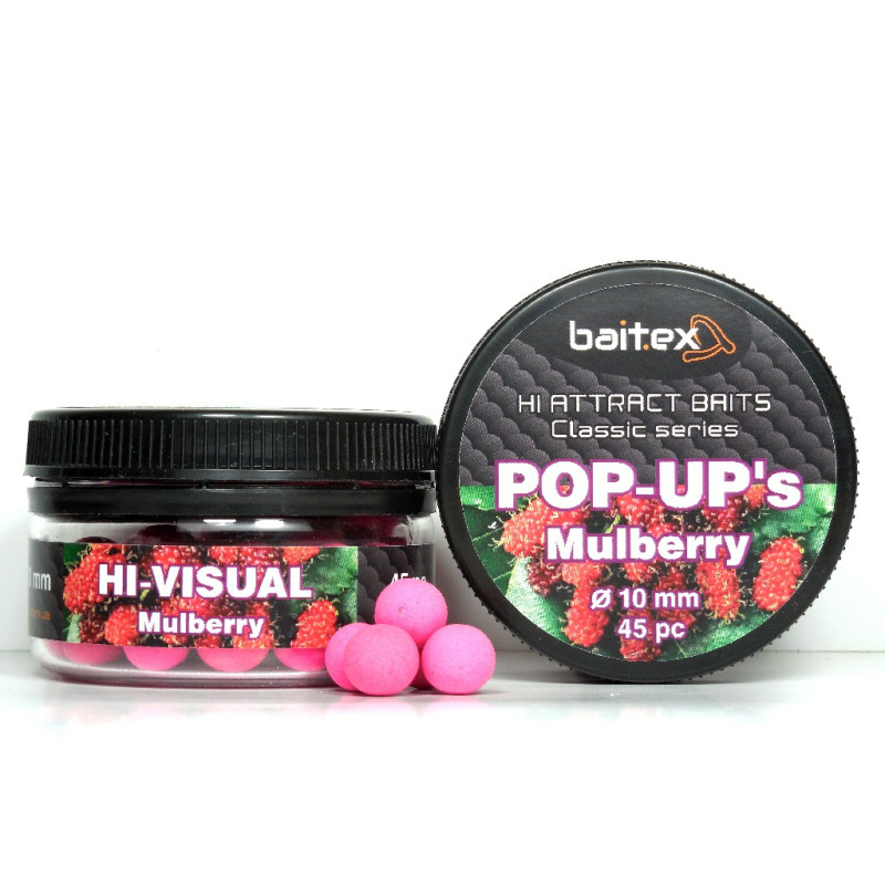 Бойли Baitex Pop-Ups Mulberry 10 мм (45 шт)