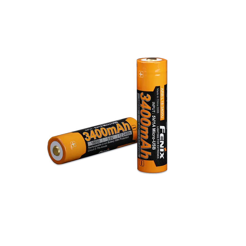 Акумулятор 18650 Fenix (3400 mAh) micro usb зарядка Акумулятор 18650 Fenix (3400 mAh) micro usb зарядка
