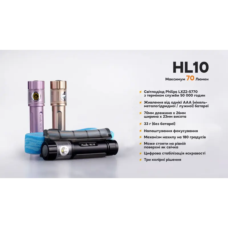 Ліхтар налобний Fenix HL10 black Ліхтар налобний Fenix HL10 black