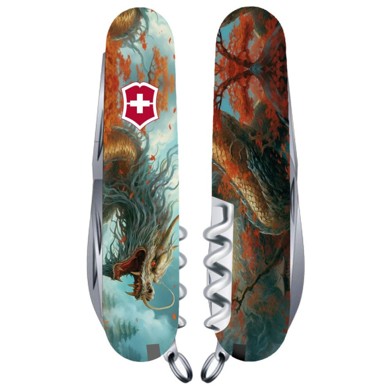 Складаний ніж Victorinox HUNTSMAN ZODIAC Бойовий дракон 1.3713.7.Z3230p