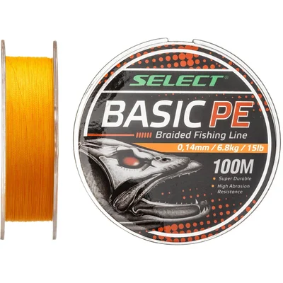 Шнур Select Basic PE 150m (помаранчовий) 0.10mm 10lb/4.8kg