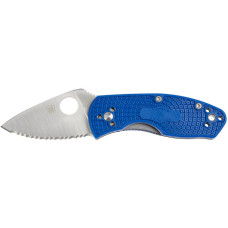 Ніж Spyderco Ambitious Lightweight S35VN, серрейтор blue (C148SBL)