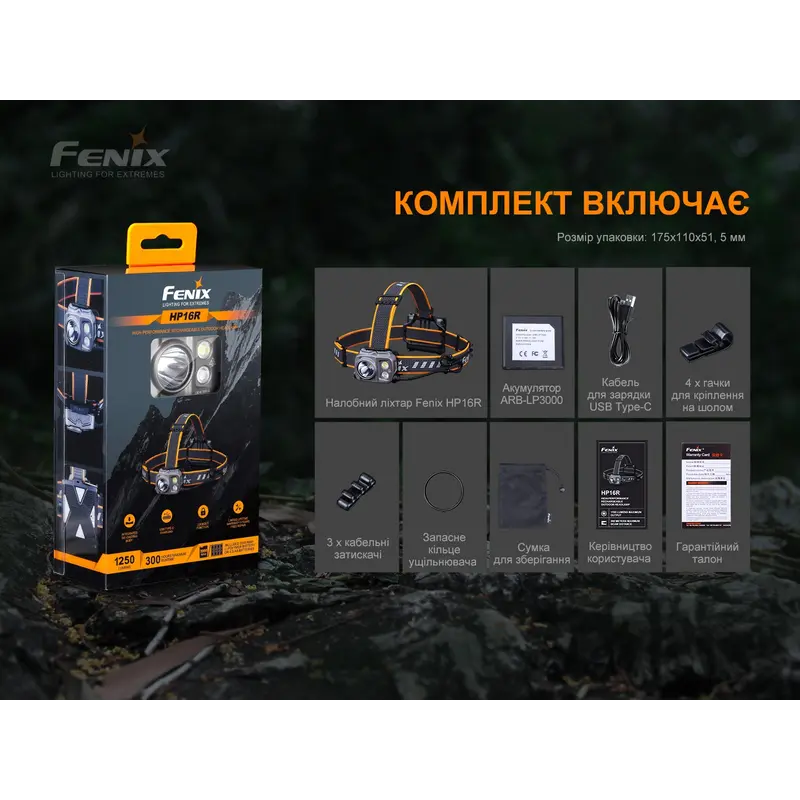Ліхтар налобний Fenix HP16R Ліхтар налобний Fenix HP16R