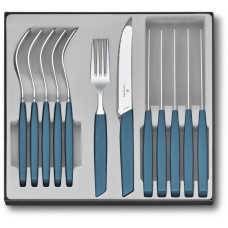 Набор кухонный Victorinox Swiss Modern Table Set 12шт с син. ручкой (6 ножей tomato, 6 вилок)