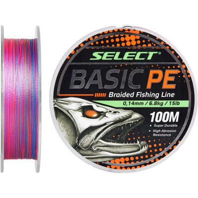 Шнур Select Basic PE 150m (різнокольоровий) 0.10mm 10lb/4.8kg
