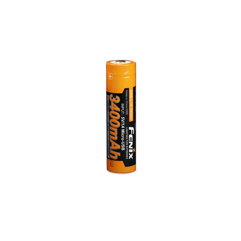 Акумулятор 18650 Fenix (3400 mAh) micro usb зарядка Акумулятор 18650 Fenix (3400 mAh) micro usb зарядка