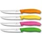 Набор кухонный Victorinox SwissClassic Cutlery Block Steak&Pizza 4шт с цветными ручками с подставкой