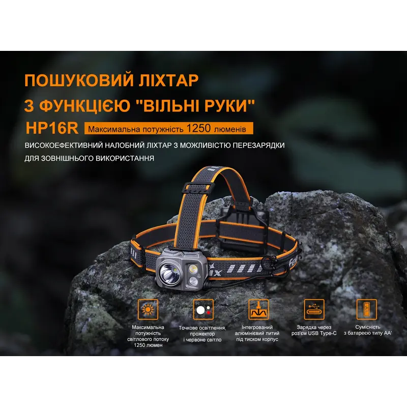 Ліхтар налобний Fenix HP16R Ліхтар налобний Fenix HP16R