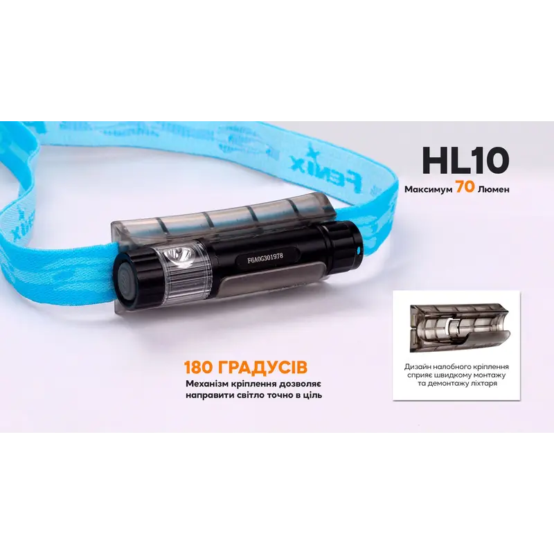 Ліхтар налобний Fenix HL10 gold Ліхтар налобний Fenix HL10 gold