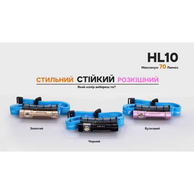 Ліхтар налобний Fenix HL10 gold Ліхтар налобний Fenix HL10 gold