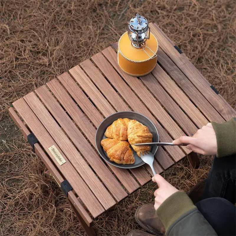 Стіл розкладний Naturehike HTM Roll Table NH21JJ001, дерево, Розмір M, чорний горіх Стіл розкладний Naturehike HTM Roll Table NH21JJ001, дерево, Розмір M, чорний горіх