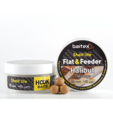 Бойли Baitex варені Flat & Feeder Halibut 10 мм (45 шт)