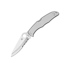 Ніж складний Spyderco Endura 4 Steel Handle, напівсерейтор (C10PS)