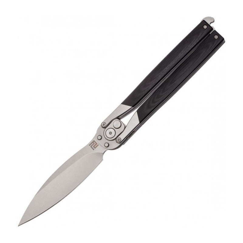 Ніж Artisan Kinetic Balisong, D2, G10 Curved black