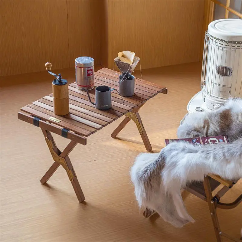 Стіл розкладний Naturehike HTM Roll Table NH21JJ001, дерево, Розмір M, чорний горіх Стіл розкладний Naturehike HTM Roll Table NH21JJ001, дерево, Розмір M, чорний горіх
