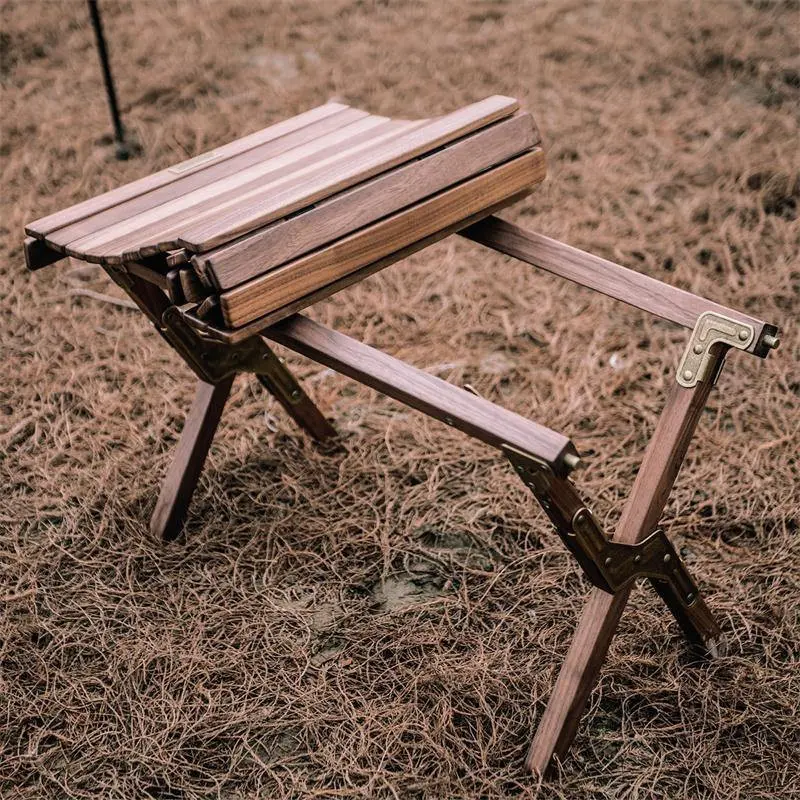 Стіл розкладний Naturehike HTM Roll Table NH21JJ001, дерево, Розмір M, чорний горіх Стіл розкладний Naturehike HTM Roll Table NH21JJ001, дерево, Розмір M, чорний горіх