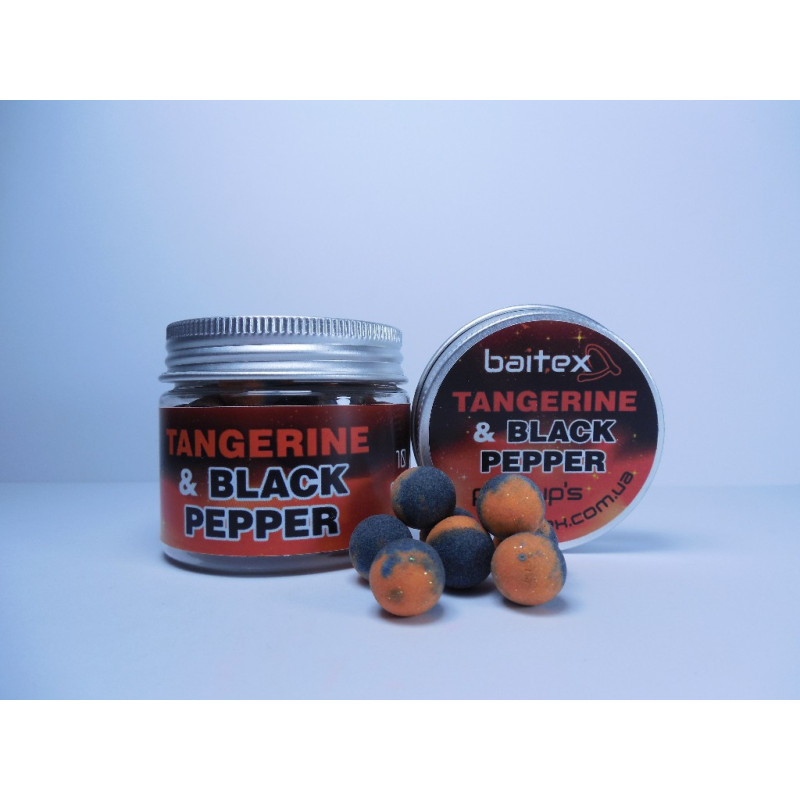 Бойли Baitex Pop-Ups Tangerine & Black Pepper 12мм (30шт)