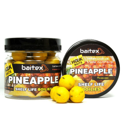 Бойли Baitex варені Classic Fluo Pineapple 14 мм (50 шт)