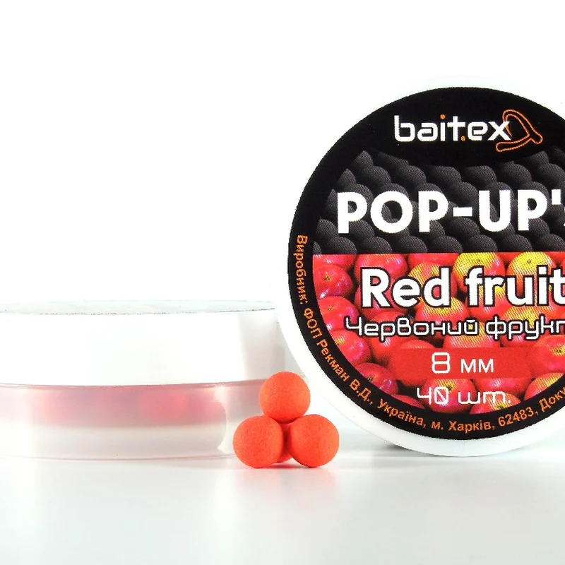 Бойли Baitex Pop-Ups Red Fruit 8 мм (40шт)