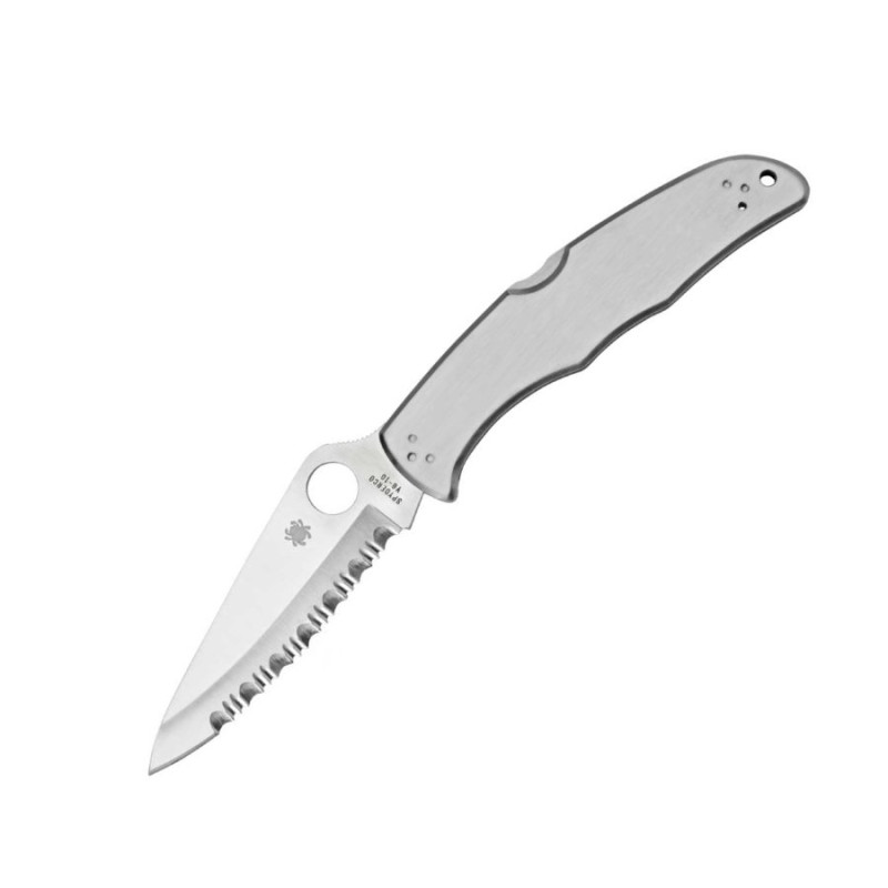 Ніж складний Spyderco Endura 4 Steel Handle, серрейтор (C10S)