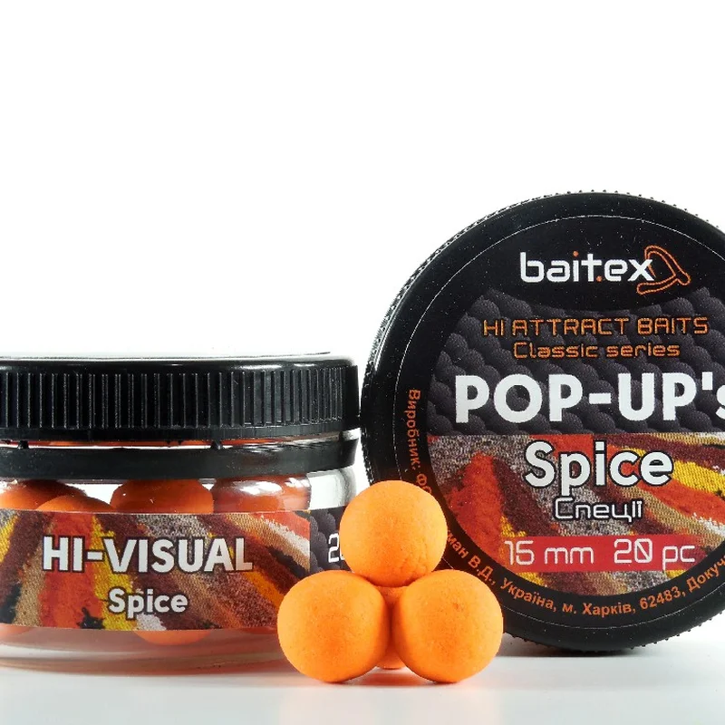 Бойли Baitex Pop-Ups Spice 15мм (20шт)