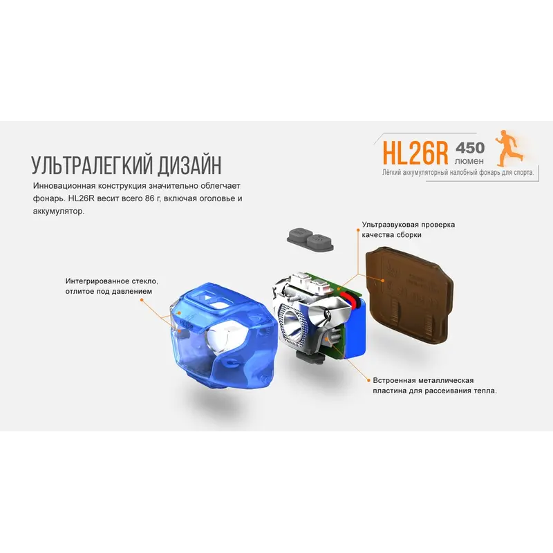 Ліхтар налобний Fenix HL26R жовтий Ліхтар налобний Fenix HL26R жовтий
