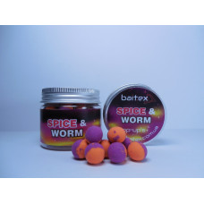 Бойли Baitex Pop-Ups Spice & Worm 12мм (30шт)