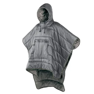 Спальний мішок-пончо Naturehike NH18D010-P, Hollow cotton, морозний синій