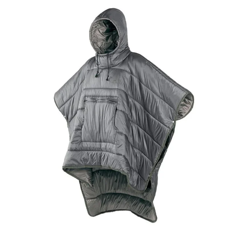 Спальний мішок-пончо Naturehike NH18D010-P, Hollow cotton, морозний синій