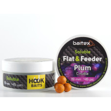 Бойли Baitex пилящі Flat & Feeder Plum 10 мм (45 шт)