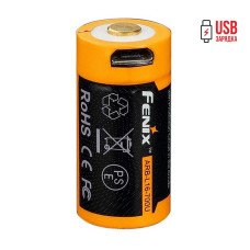 Акумулятор 16340 Fenix (700 mAh) micro usb зарядка