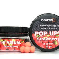 Бойли Baitex Pop-Ups Strawberry 10 мм (45 шт)