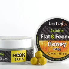 Бойли Baitex пилящі Flat & Feeder Honey 10 мм (45 шт)