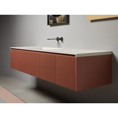 Столешница из материала Flumood 162 см + встраиваемая раковина 