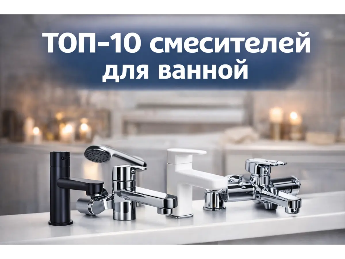 Топ-10 лучших смесителей для ванны 2026 года