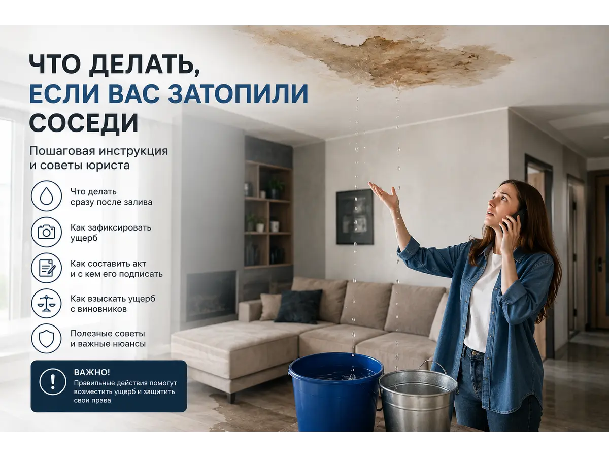 Что делать, если вас затопили соседи: пошаговая инструкция