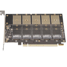 Контролер Frime WCH382L (ECF-PCIEtoSSD010) PCI-E-5xM.2 (B Key)