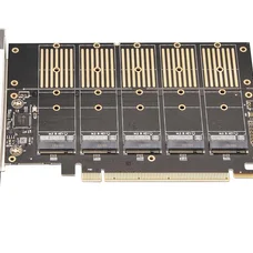 Контролер Frime WCH382L (ECF-PCIEtoSSD010) PCI-E-5xM.2 (B Key)