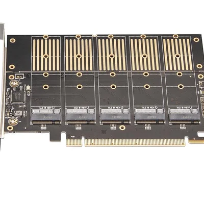 Контролер Frime WCH382L (ECF-PCIEtoSSD010) PCI-E-5xM.2 (B Key)
