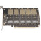 Контролер Frime WCH382L (ECF-PCIEtoSSD010) PCI-E-5xM.2 (B Key)