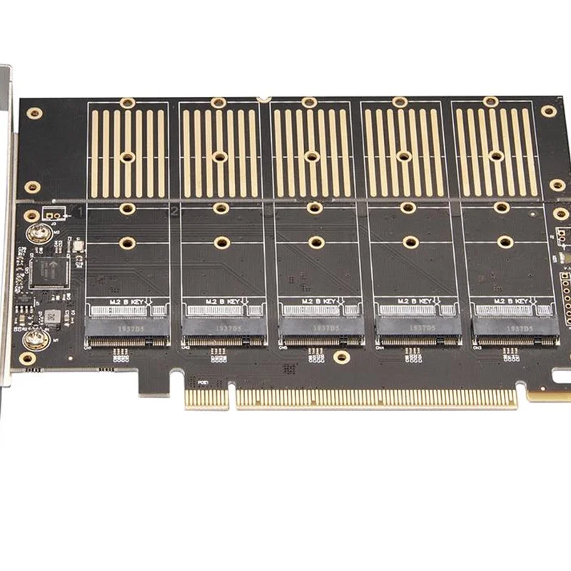 Контролер Frime WCH382L (ECF-PCIEtoSSD010) PCI-E-5xM.2 (B Key)