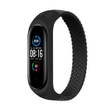 Ремінець BeCover Elastic Nylon Style для Xiaomi Mi Smart Band 5/Mi Smart Band 6 Size M Black (706156)