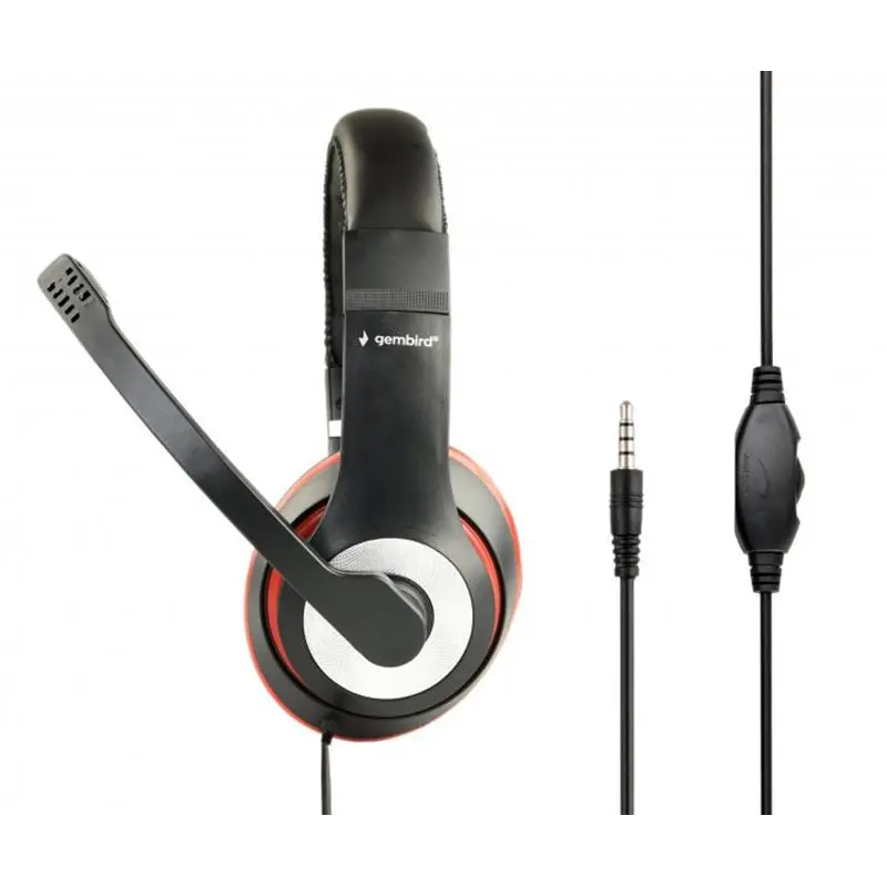 Гарнітура Gembird MHS-03-BKRD Black/Red Гарнітура Gembird MHS-03-BKRD Black/Red