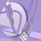 Кабель ColorWay USB - Lightning (M/M), soft silicone, 2.4 А, 1 м, Purple (CW-CBUL044-PU)