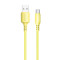 Кабель ColorWay USB - USB Type-C (M/M), soft silicone, 2.4 А, 1 м, Yellow (CW-CBUC043-Y)