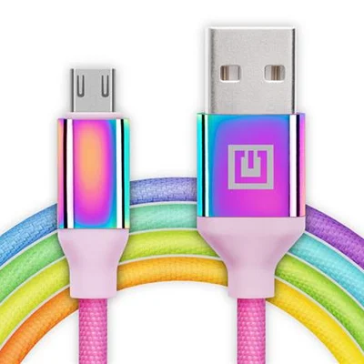 Кабель REAL-EL Premium USB - micro USB (M/M), 1 м, Rainbow (EL123500052)