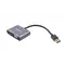 Адаптер-перехідник Maxxter USB - HDMI+VGA (M/F), Grey (V-AM-HDMI-VGA)