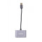 Адаптер-перехідник Maxxter USB - HDMI+VGA (M/F), Grey (V-AM-HDMI-VGA)