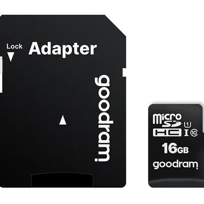 Карта пам`яті MicroSDHC 16GB UHS-I Class 10 GOODRAM + SD-adapter (M1AA-0160R12)