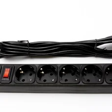 Фільтр живлення ProLogix (PRS-075P5-45B) 0.75 мм, 5 розеток, 4.5 м, чорний